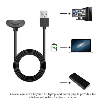 1m USB Įkroviklio Laidą Magnetinio Įkrovimo Linija TicWatch Pro3 Smart Žiūrėti Greito Įkrovimo Dokas Įkroviklio TicWatch Pro 3 Juoda