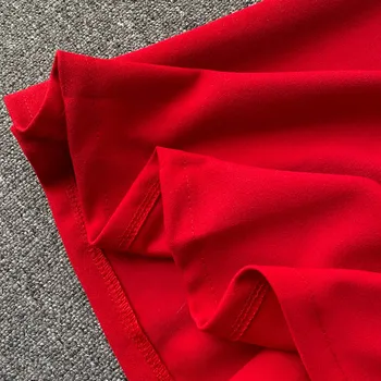 2021 m. Vasarą Naujų Seksualių Vestidos Moterų V-kaklo Kryžiaus Apynasrio Juosmens Juosmens, Plonas Suspender Sijonas Raudonas Dirželis Mini Suknelė C559