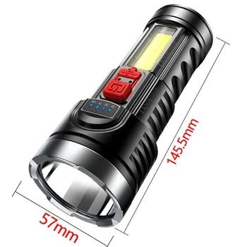 2021 NAUJOS Lauko Buitinių Nešiojamas Žibintuvėlis LED Žibintuvėlis Super Šviesus Long-range USB Įkrovimo Mažas Tactical Xenon Šviesos