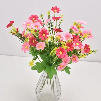 28 Vadovai Dirbtinių Gėlių Mažas Daisy Netikrą Gėlių Vestuvių Dekoro Šviežių Sielovados Stiliaus Namų Dekoro Ekranas Šilko Gėlių