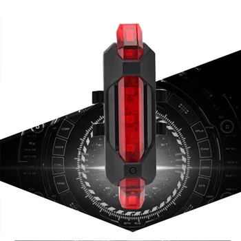 300LM Multi LED Vandeniui Dviratis Dviračio Galinis Žibintas užpakalinis Žibintas Įkraunamas USB LED Dviratį Dviračiu Uodega Raudona Šviesa Dviračių Atgal