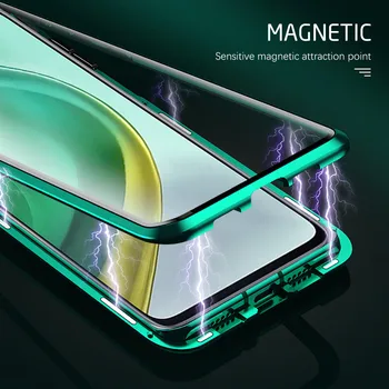 360° visiškai padengti metalo magnetinių flip xiaomi mi10t mi 10t 10 t pro 5g atveju dvipusis grūdinto stiklo apsaugos coque 6.67