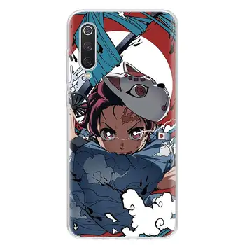 Anime Kimetsu no Yaiba Phone Case For Xiaomi Mi 11 9 8 A3 A2 A1 CC9 E 9T 10T Note 10 Lite F2 Pro F3 X3 6X 5X F1 Coque Cover