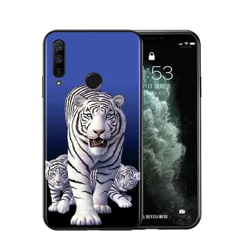 Anti-Rudenį, Minkštas Juodas Viršelis, Tigras, Leopardas Gyvūnų Huawei Honor 10i 10 8S 8C 8X 8A 8 7S, 7A 7C Pro Telefono dėklas