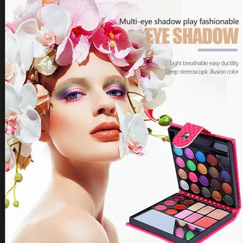 Aukštos Kokybės 32colors Paletės Eyeshadow Mados Veido makiažas Rinkinys Su Oda Atveju Kosmetika Rožė Raudona Mėlyna Raudona Eyeshadow TSLM1
