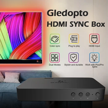 Buveinės šalies RGB TV fonas su šviesos HDMISYNC box rinkinio Spalva keičiasi ir dimmable sinchronizacija lankstus šviesos kartu su filmai/žaidimai