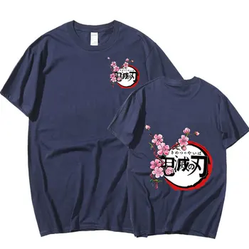 Demon Slayer Kimetsu Nr. Yaiba Anime Marškinėliai Tanjirou Nezuko Shinobu Juokinga Spausdinti Ullzang Derliaus Grafinis T-shirt korėjos Viršuje Tees