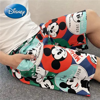 Disney Mickey vasaros ultra-plonas vyriški didelis kelnės, laisvi ir patogūs namai pants plus trąšų plius