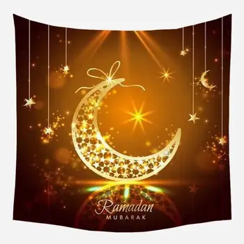Eid Mubarakas Dekoro Sienos Kabo Gobelenas Moon Star Musulmonų Festivalis Ramadanas 75x90cm Pagalbos Mubarakas Apdaila