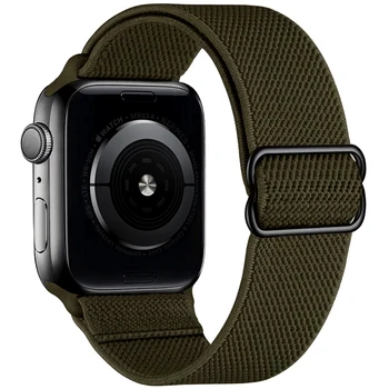 Elastingas Nailonas Solo Kilpos Diržas, Apple Watch Band 6 SE 38mm 40mm 42mm 44mm pynimo Apyrankė iwatch 6 5 4 3 Intervalai wirstband