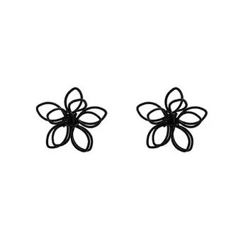 Gėlių auskarai, paprastas tuščiaviduriai auskarai, kūrybos trimatis temperamentas, maži auskarai, moterų papuošalai, aksesuarai
