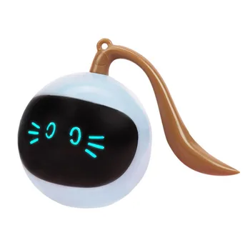 Hot Aukštos Kokybės Pet Smart Interaktyvi Katė Žaislas spalvotu LED Savaime Sukasi Kamuolys, Žaislai USB Įkrovimo Kačiukas Elektroninis Kamuolys, Žaislai