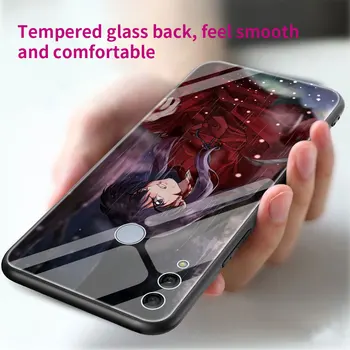 Inuyasha Anime Grūdintas Stiklas Telefoną Atveju Garbę 20 8X 9X Pro 10 Lite 30 Pro+ Juodas Bamperis Atvejais Fundas Maišelį Padengti Coque