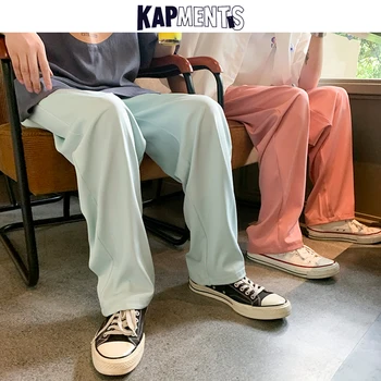 JKAPMENTS Vyrų Pločio Kojų Harajuku Priežastinis Sweatpants 2021 Mens Hip-Hop Japonijos Streetwear Baggy Poilsiu Vyras Derliaus Kpop Kelnes 2XL