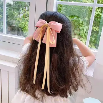 Korėjos Mados Juostelės Laivapriekio Staigius Kutas Pavasario Įrašą Bowknot Plaukų Clips Šukuosena Hairgrip Papuošalai, Plaukų Aksesuarai Moterims