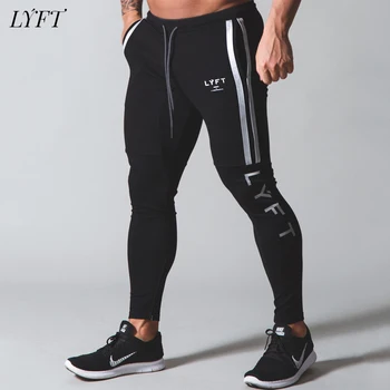 LYFT nauji vyriški bėgimo fitneso kelnės medvilnė laisvalaikio mados vyrų artimųjų juosmens kelnes