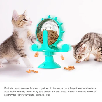 Naminių Gyvūnėlių, Kačių Žaislas Skylėtas Finansuojančiojo Maisto Dozatorius Žaislai 360 Sukasi Vėjo Malūnas Interaktyvios Pratybos Žaidimas Šėrimo Nuotėkio Įrenginys