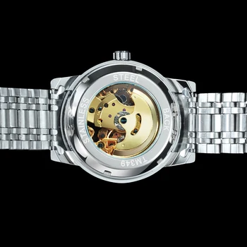 NUGALĖTOJAS Royal Vyrai Laikrodžiai Top Brand Prabangių Laikrodžių Vyrams, Mechaninė Laikrodžius Automatinė Aukso Skeletas Plieno Dirželis Laikrodžiai Naujas