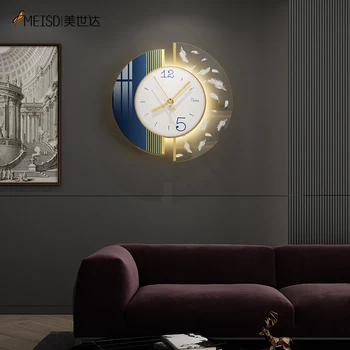 Permatomas Silent Dekoratyvinis Laikrodžiai, Namų Dekoro Laikrodžiai Didelis Sieninis Laikrodis Modernus Suprojektuotas Gyvenamasis Kambarys Su Virtuvės Puošmena