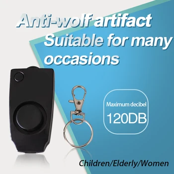 Signalizacijos 120dB Moterų Saugumo Apsaugoti Ataka savigynos Pagalbos Keychain Garsiai Avarinės Signalizacijos Kempingas Išgyvenimo Multi-tool