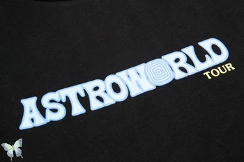 Travisscott Reperis Star Marškinėliai Astroworld Kelionė Vyrų, Moterų Topai Travis Scott marškinėliai