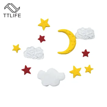 TTLIFE Žvaigždė, Mėnulis, Debesis Silikono Formos Oras Minkštas Tortas Dekoravimo 