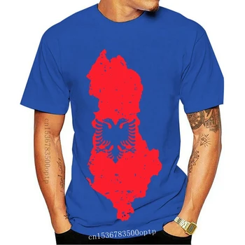 Vyriški Albanija marškinėliai Projektavimas tee marškinėliai Kawaii Fitneso Pagrindinio Pavasario Laišką marškinėliai